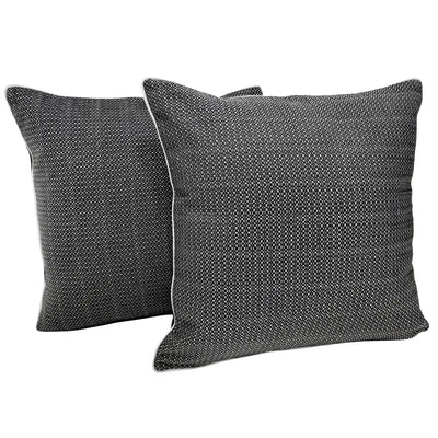 Sunbrella Textured Black Pillow Covers (20x20, Set of 2)