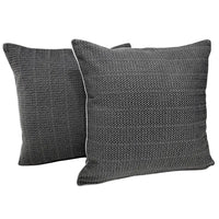 Sunbrella Textured Black Pillow Covers (20x20, Set of 2)