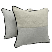 Contemporary Contrast Pillow Covers (16x16, Set of 2)