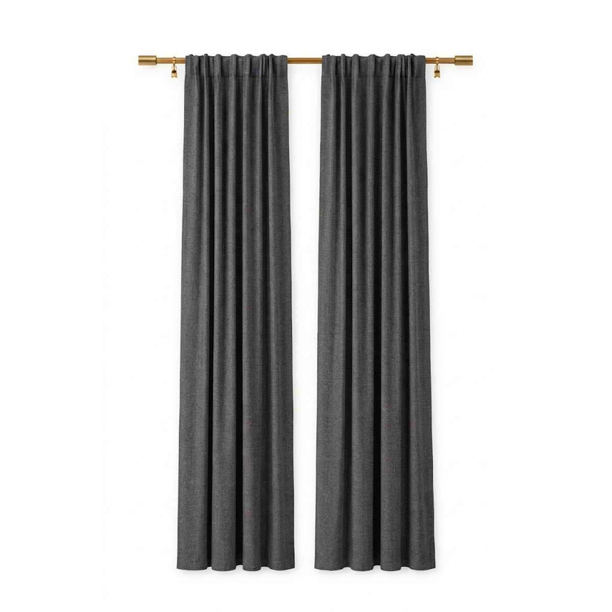 Charcoal Eco-Woven Curtain - view 2