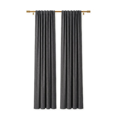 Charcoal Eco-Woven Curtain - Secondary image
