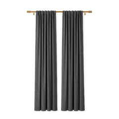 Charcoal Eco-Woven Curtain - alternate view