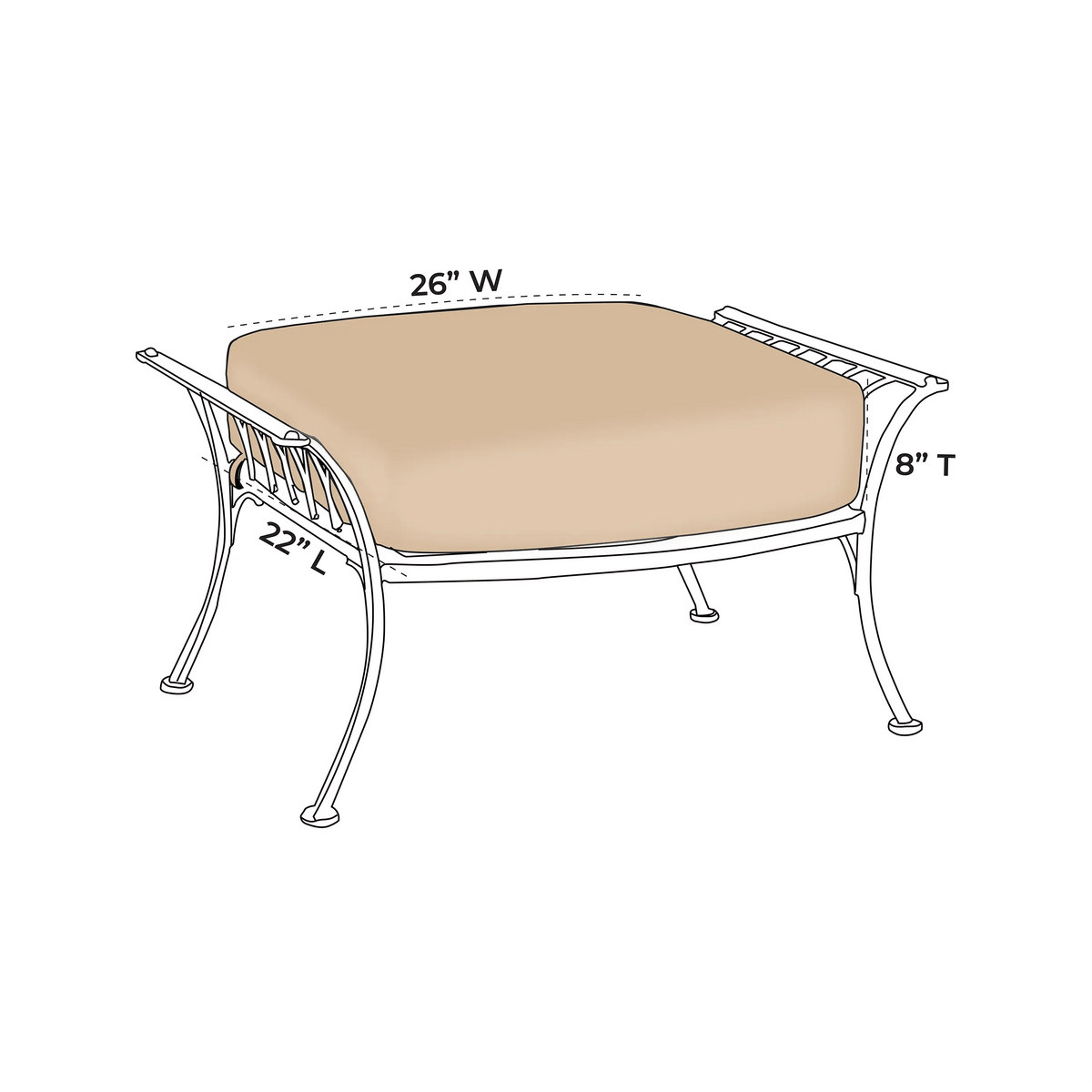 OW Lee Monterra Ottoman Replacement Cushions |  ZIPCushions