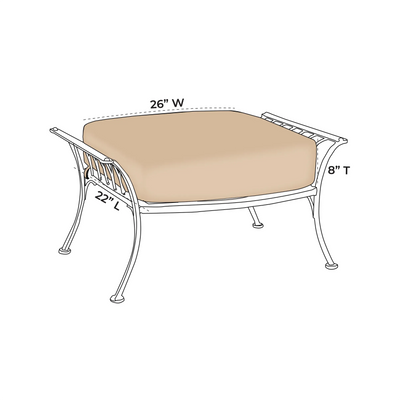 OW Lee Monterra Ottoman Replacement Cushions