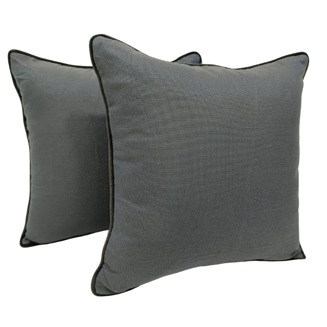 Versatile Grey Textured Pillow Covers (16x16, Set of 2) | ZIPCushions