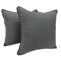 Versatile Grey Textured Pillow Covers  (16x16, Set of 2)