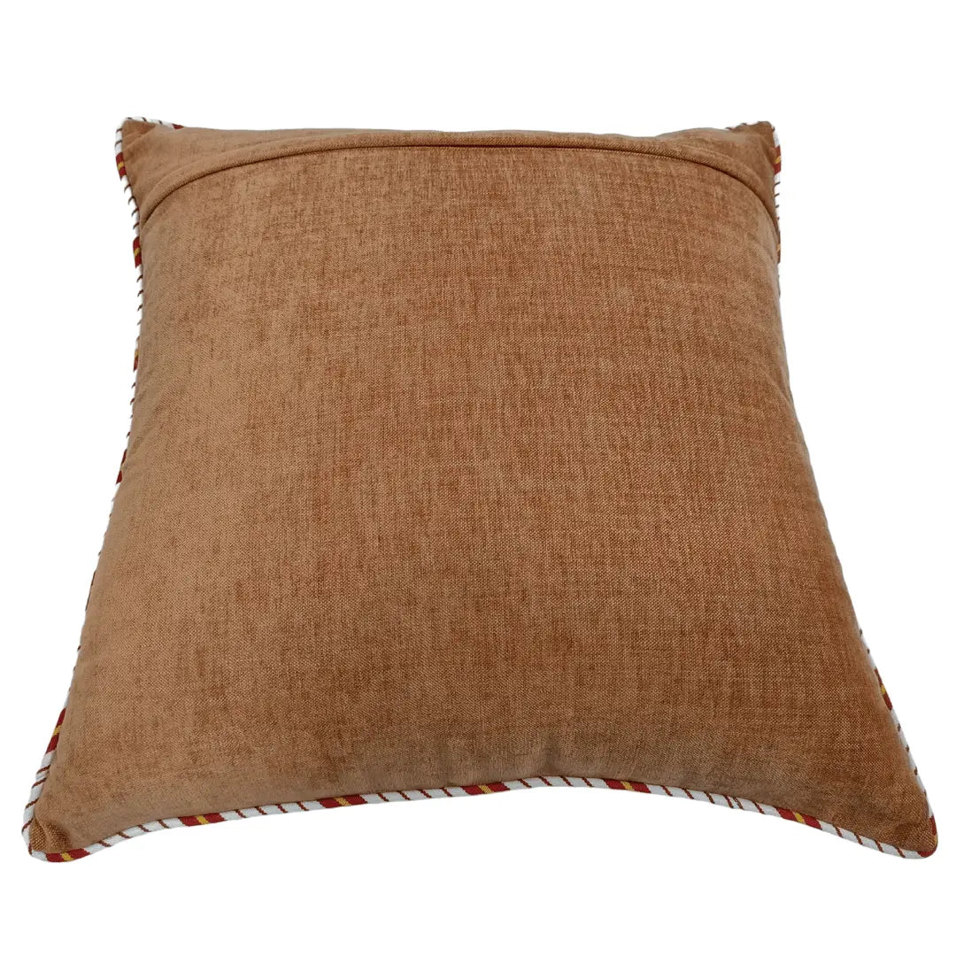 Rust & Beige Dual Tone Pillow Covers (22x22, Set of 2) |  ZIPCushions