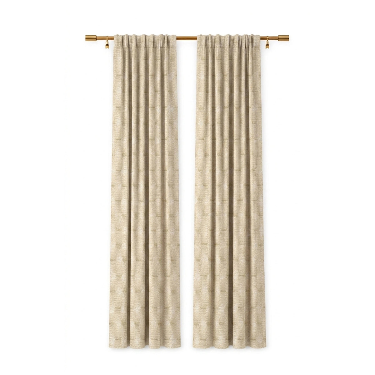 Tessellate Almond Textured Curtain - view 2