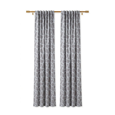 Collage Ash Jacquard Curtain - Secondary image