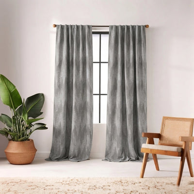 Icicles Ash Jacquard Curtain - Primary image