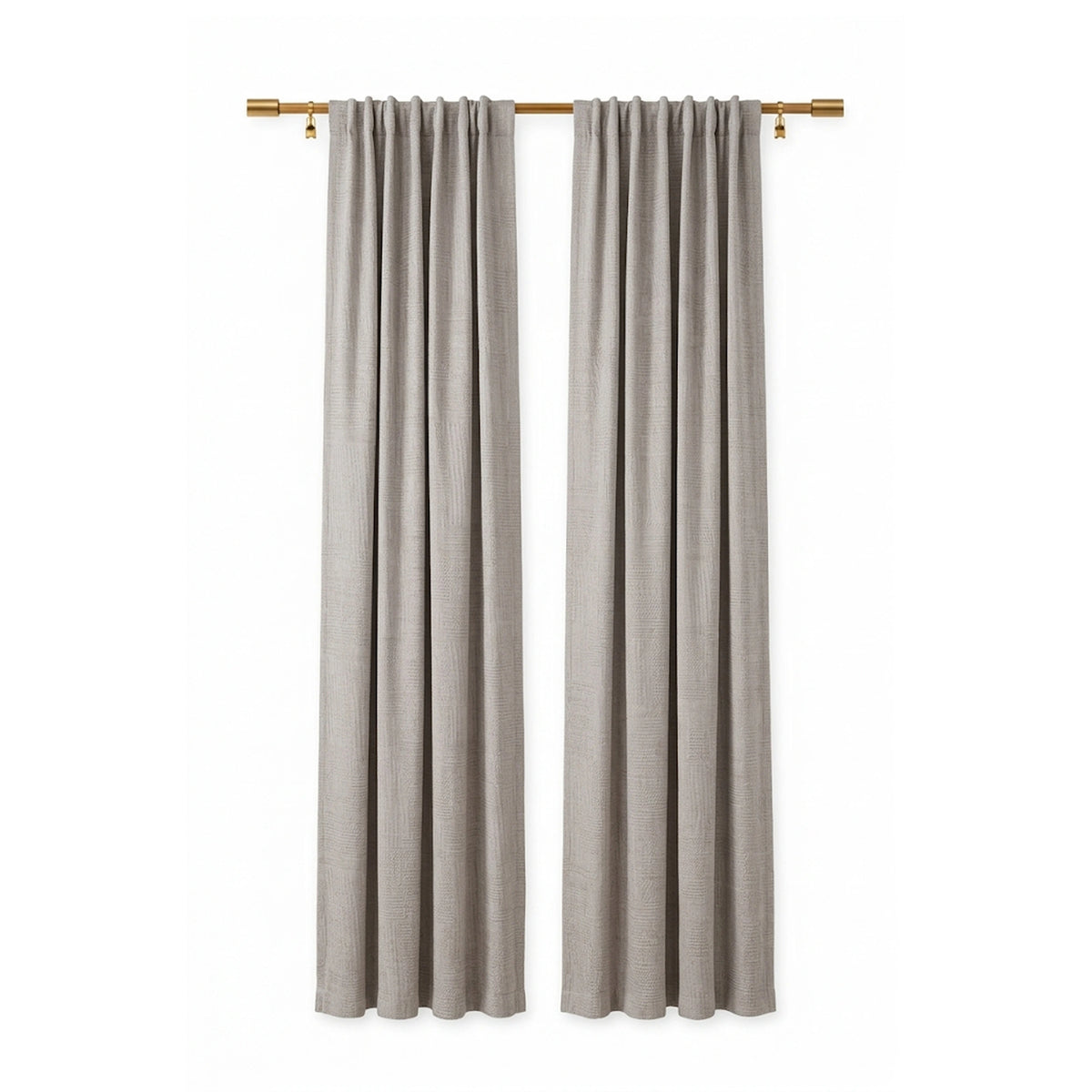 Pixel Ash Textured Curtain - view 2