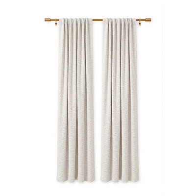 Snow Storm Ash Textured Curtain - Secondary image