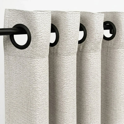 Snow Storm Ash Textured Curtain - alternate view