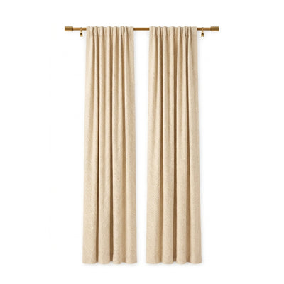 Arrow Beige Textured Curtain - Secondary image