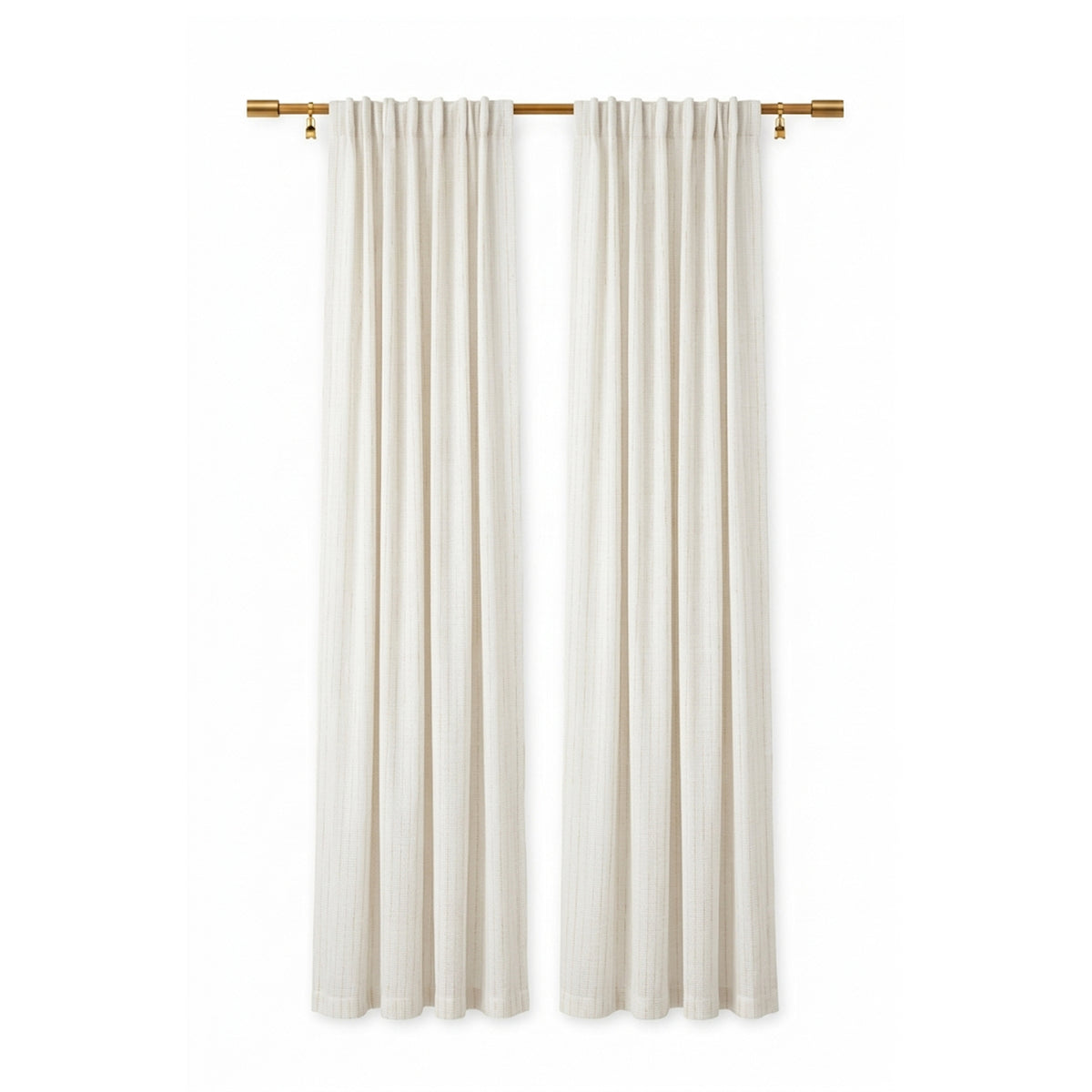 Biscoff Gridline Crossweave Curtain - view 2