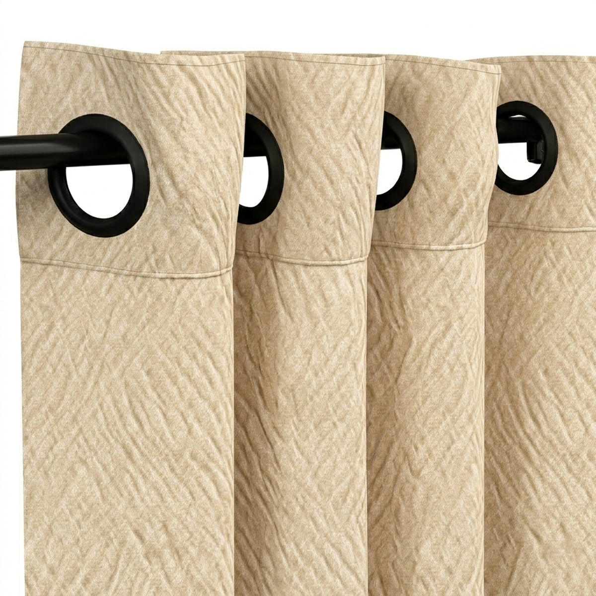 Bisque Rill Woven Curtain - view 4