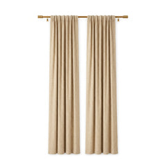 Bisque Rill Woven Curtain - alternate view