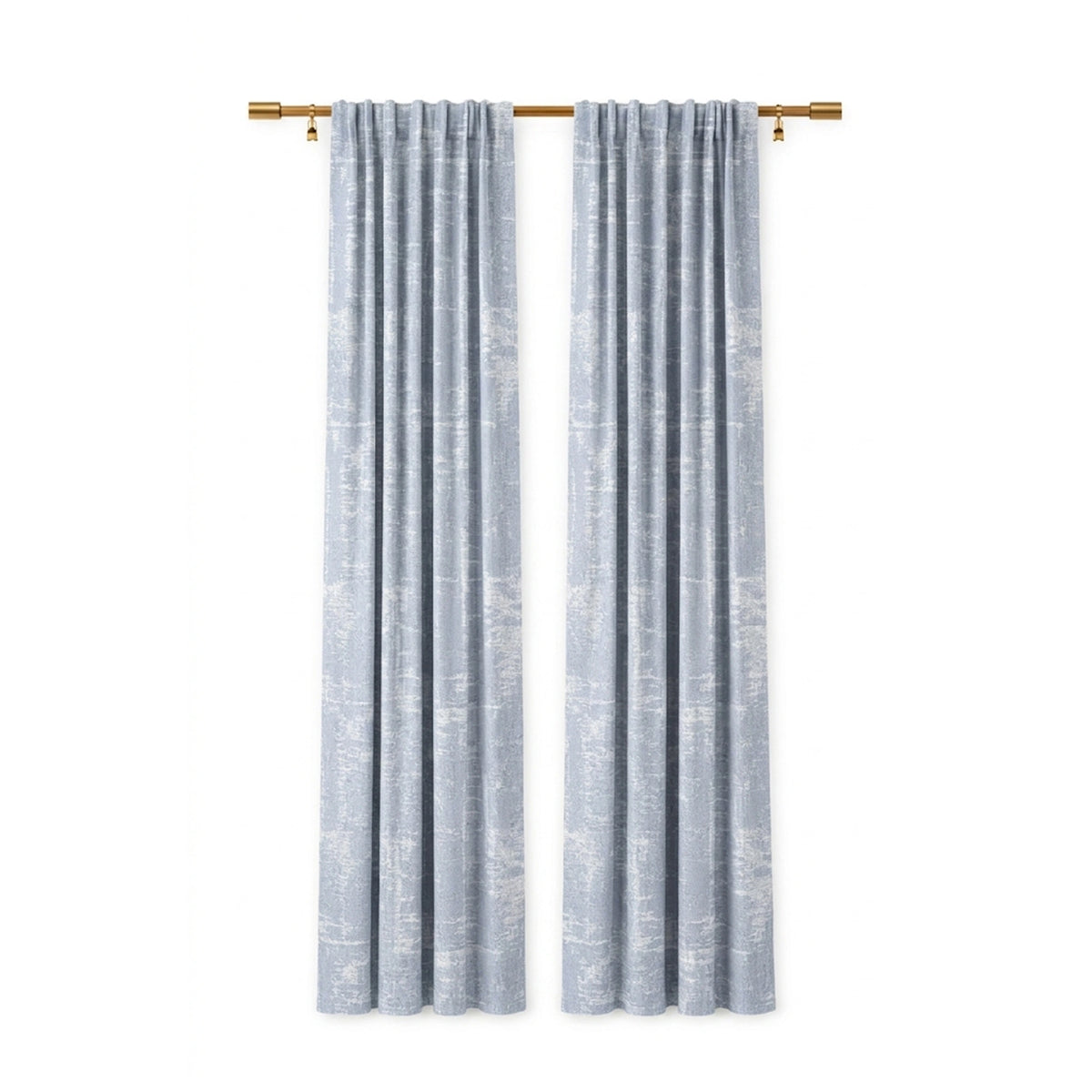 Chinook Blue Haze Textured Curtain - view 2