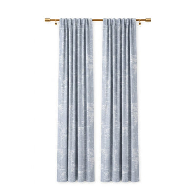 Chinook Blue Haze Textured Curtain - Secondary image