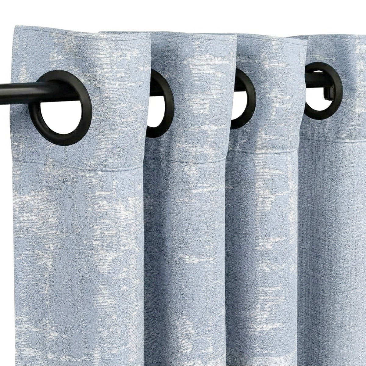 Chinook Blue Haze Textured Curtain - view 4