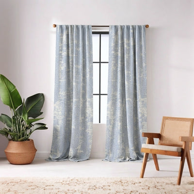 Chinook Blue Haze Textured Curtain - Primary image