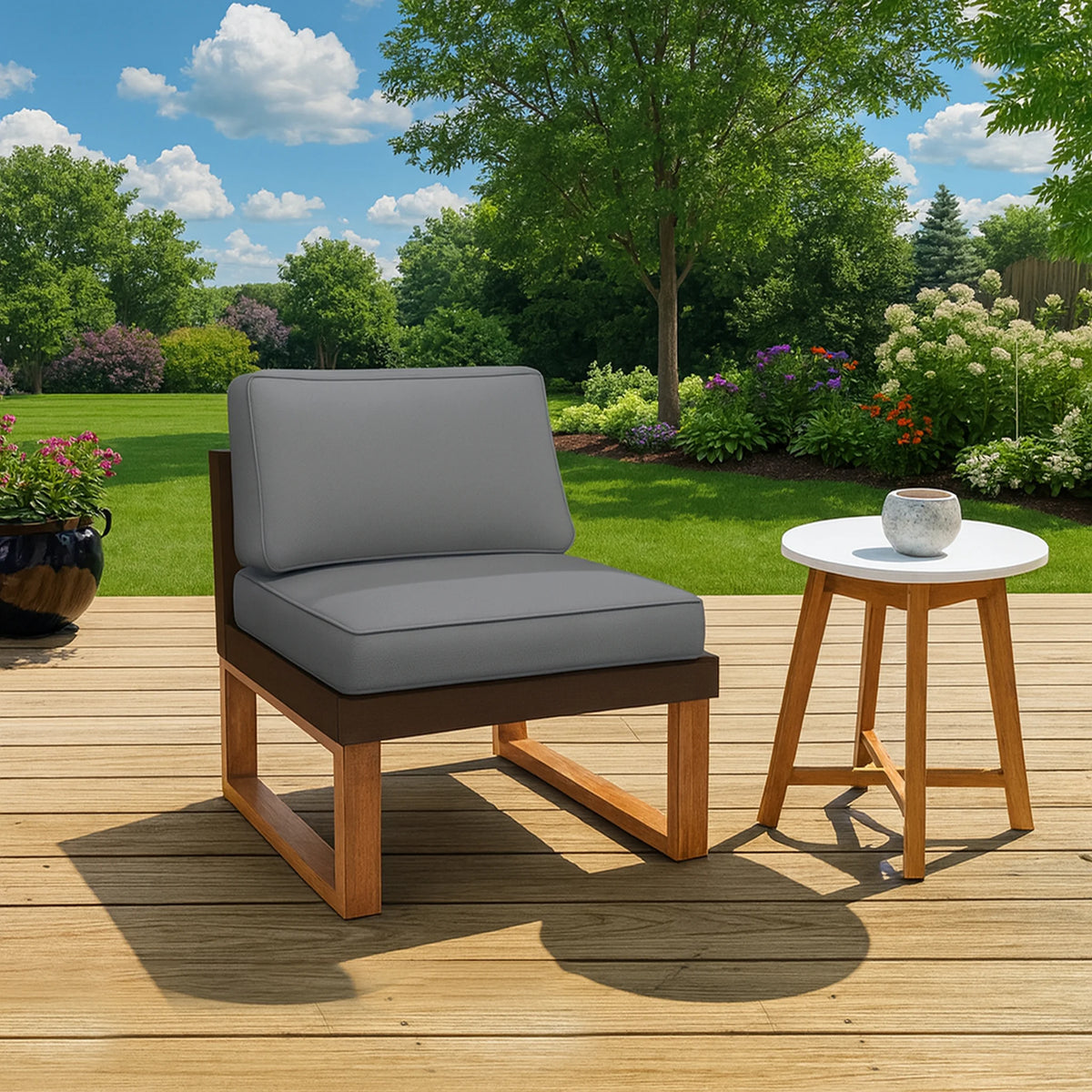 Custom Bolster Straight Back Cushion Cover