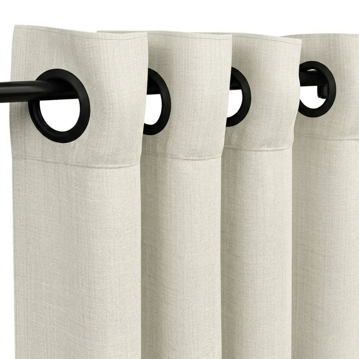 Custom Bone White Matte Sheer Curtain - view 4
