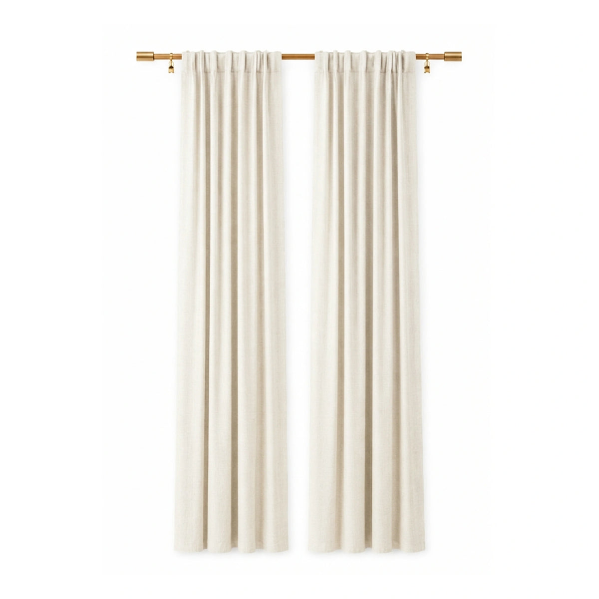 Custom Bone White Matte Sheer Curtain - view 2