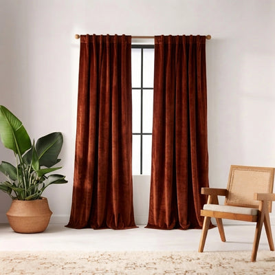 Brick Luxury Plush Drape - Primary image