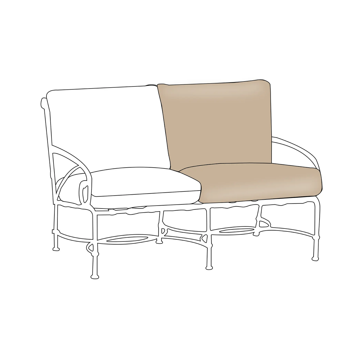 Brown Jordan Florentine Sofa Replacement Cushions (1 Seat & 1 Back) |  ZIPCushions