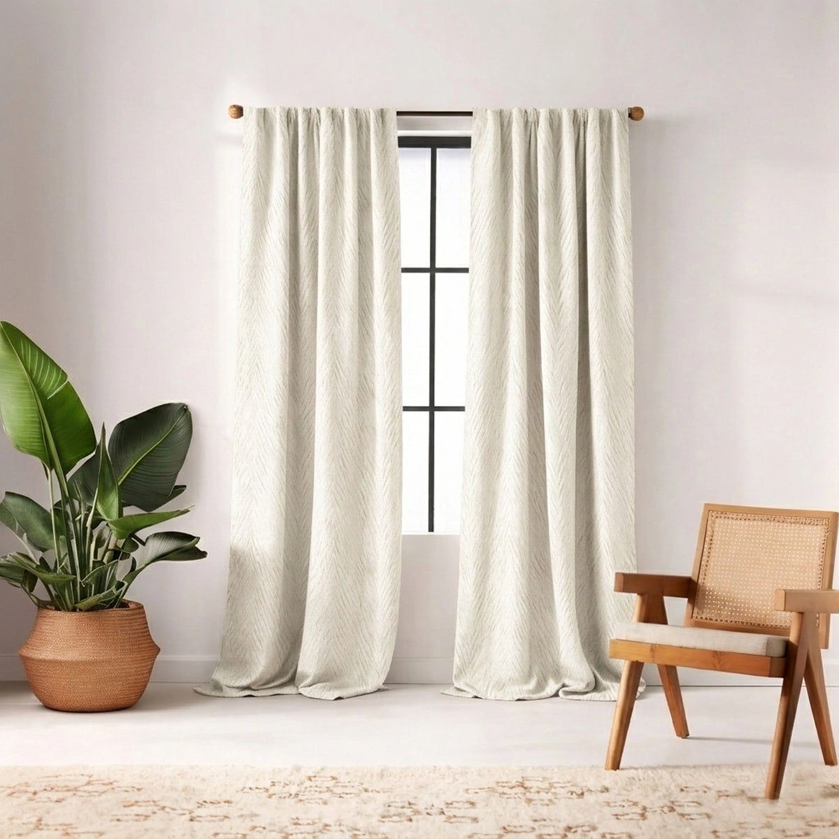Arrow Ceramic Textured Curtain