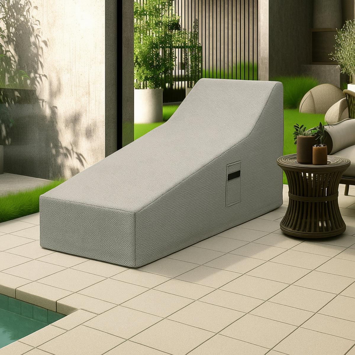 Custom Extended Seat Chaise Lounge Cover