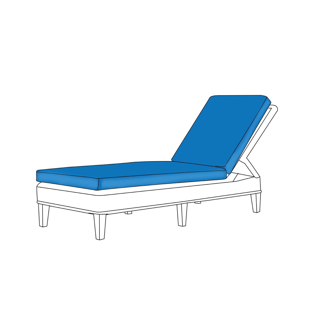 Sunbrella® Lounger / Chaise (Seat and Back) Cushions |  ZIPCushions