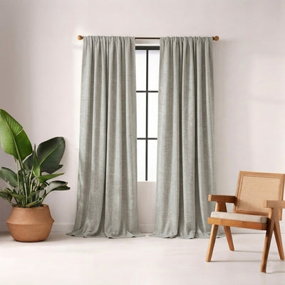 Cloud Beaded Crossweave Curtain - Primary image