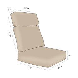 OW Lee Aris Replacement Plush Comfort Lounge Chair Cushion