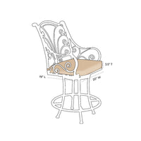 OW Lee Ashbury Swivel Counter Stool Replacement Cushions