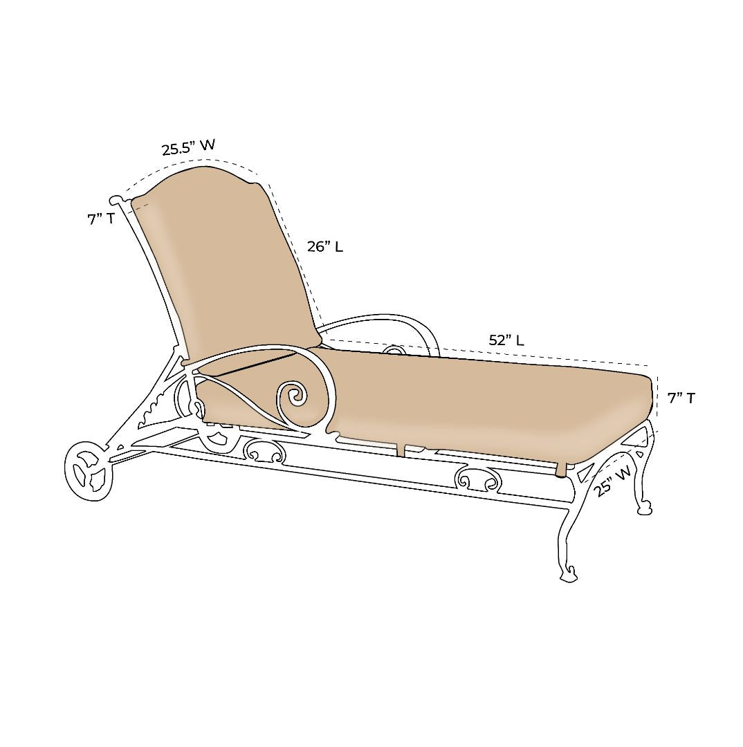 OW Lee Ashbury Adjustable Chaise Replacement Cushions