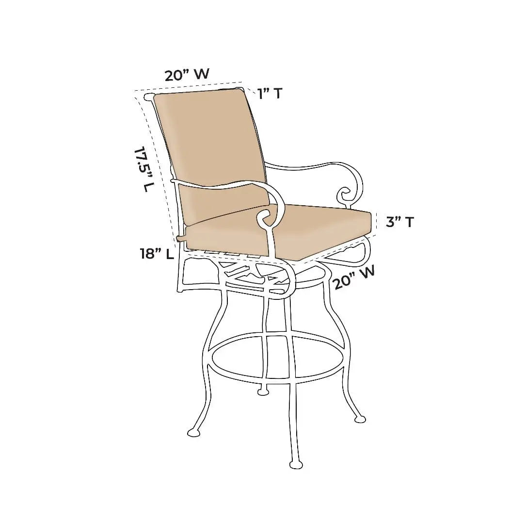 OW Lee Classico Swivel Bar Stool Replacement Cushions (Seat & Back) |  ZIPCushions