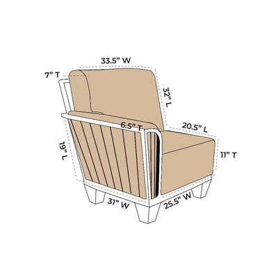 OW Lee Luxe 30 Right Arm Lounge Chair Replacement Cushions