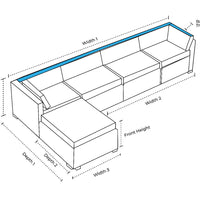 Custom Outdoor L-Shape Sectional Sofa Covers