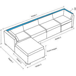 Custom Outdoor L-Shape Sectional Sofa Covers