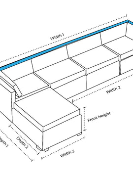 Custom Outdoor L-Shape Sectional Sofa Covers