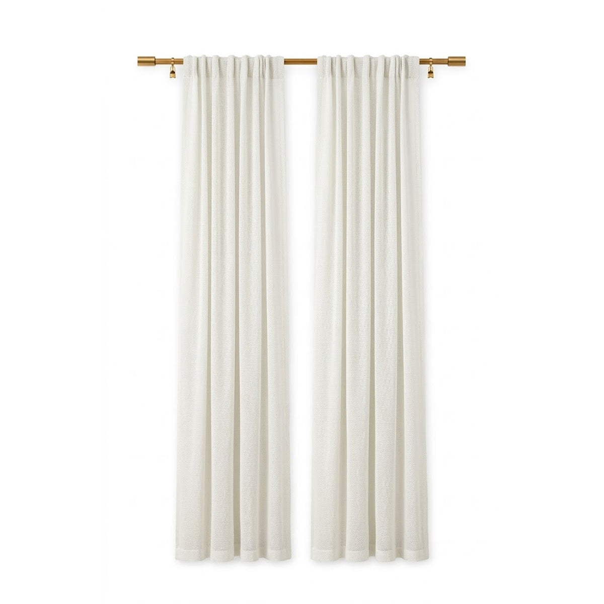 Cotton Beaded Crossweave Curtain - view 2