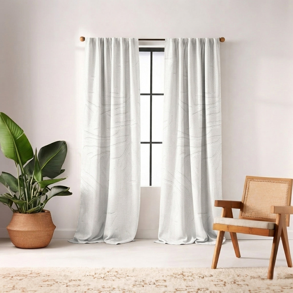 Crystal Lineart Jacquard Curtain