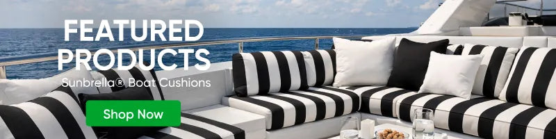 ZIPCushions Featured Products Banner, Sunbrella boat cushions - mobile