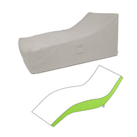Custom Curved Chaise Lounge Cover