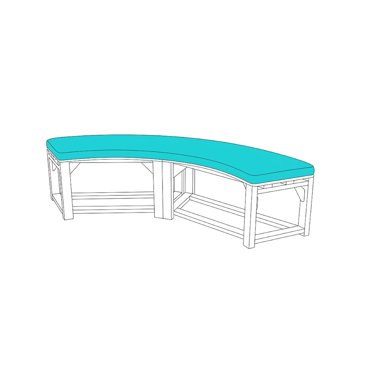 Custom Curved Firepit Bench Cushion - Image 1 | ZIPCushions