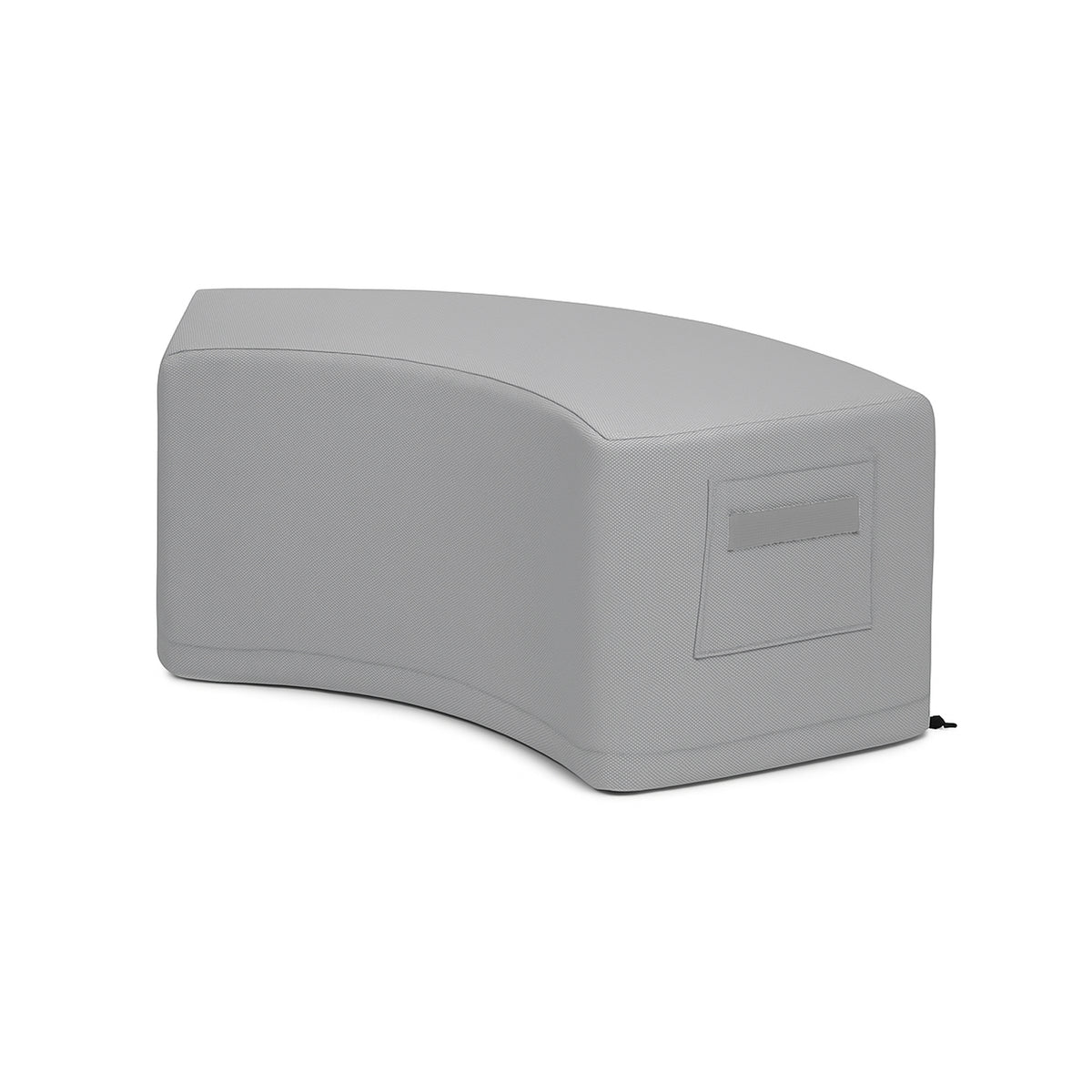 Custom Curved Ottoman Cover