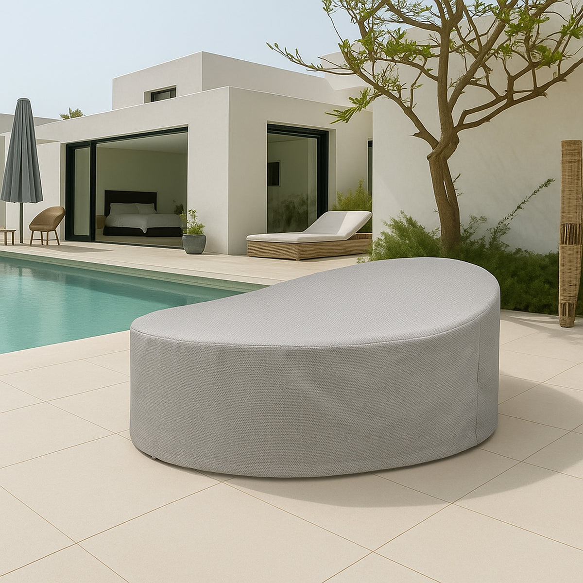 Custom Round Outdoor Daybed Cover