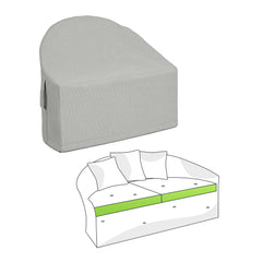 Custom Curved Outdoor Daybed Sofa Cover